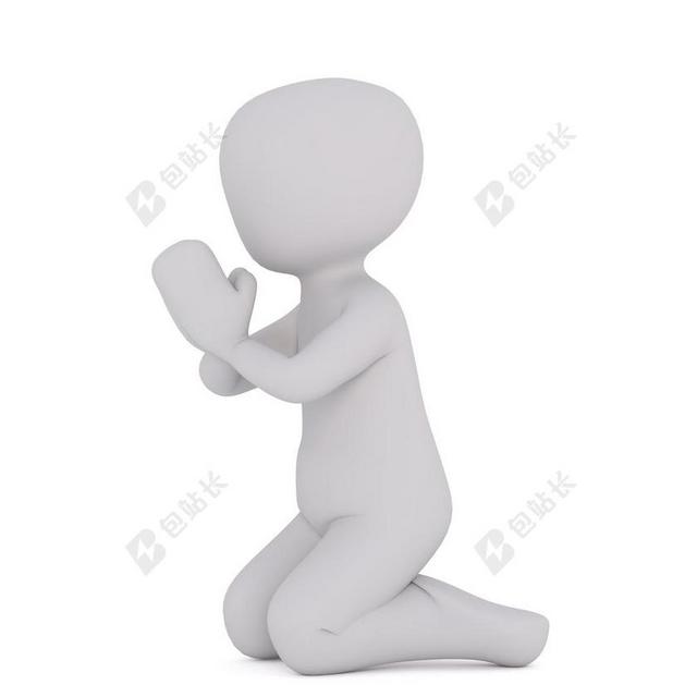 清新白人男子祈祷背景图片
