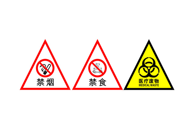 安全标志禁烟禁食标志