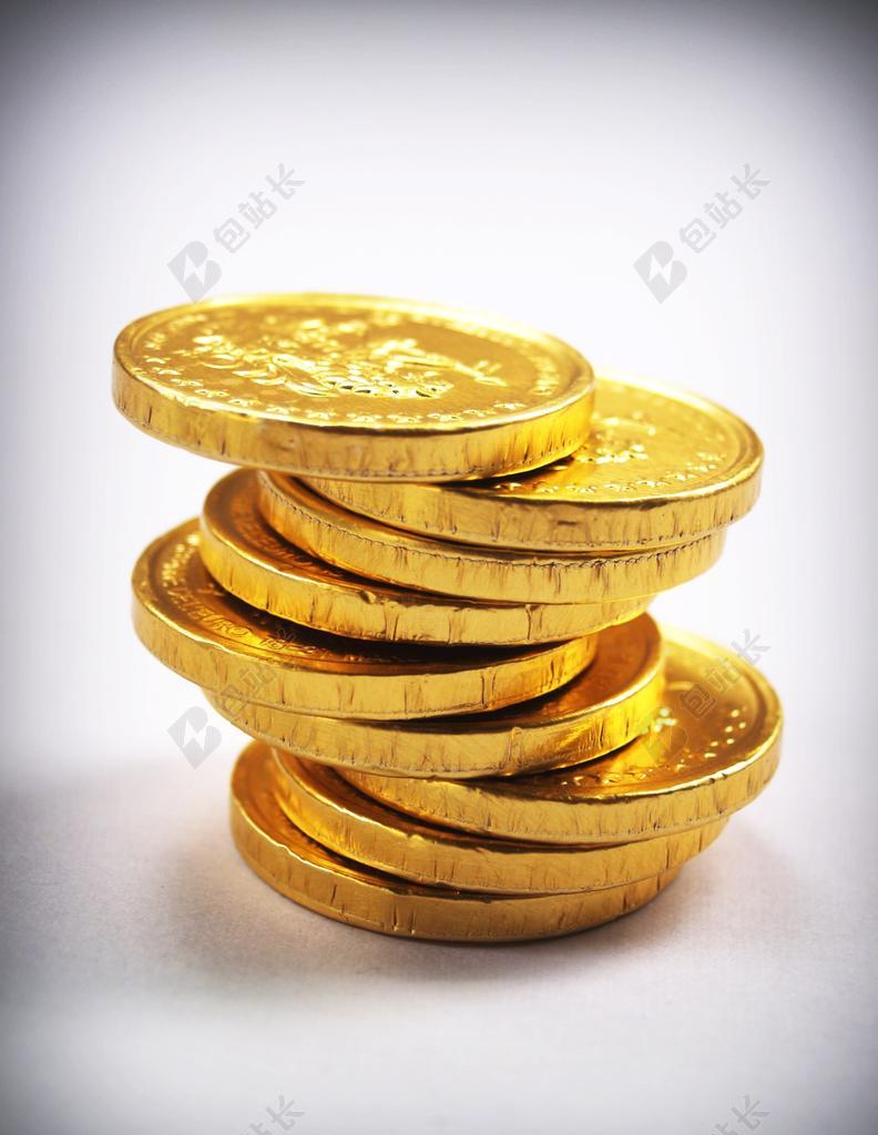 金融商务金币背景图片