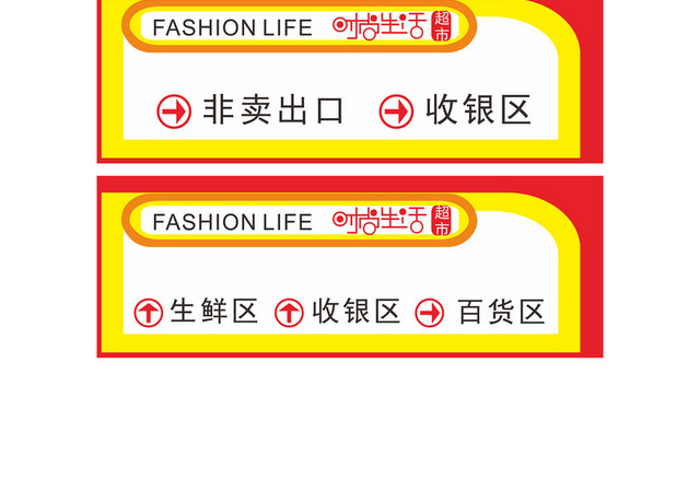 超市指示标识
