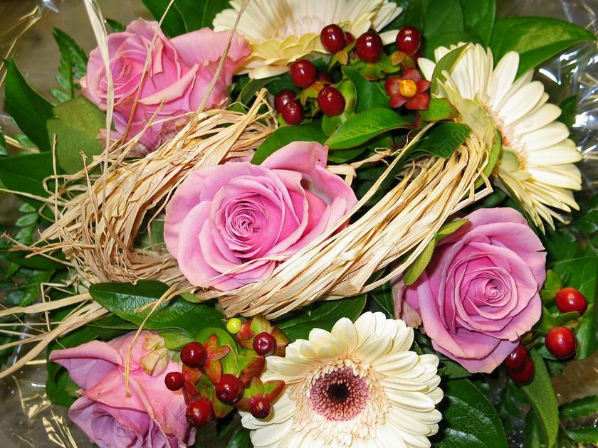 营销销售鲜花花束背景图片