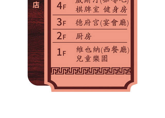 楼层指示牌酒店楼层索引
