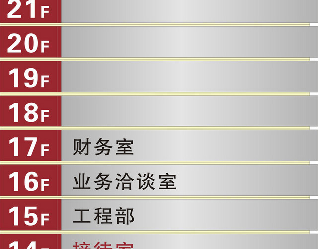 楼层指示牌广场楼层索引