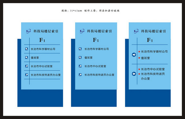 科技局楼层指示牌