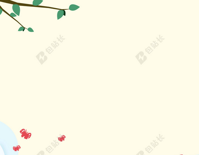 绿色树木花朵帐篷风景卡通夏令营海报背景