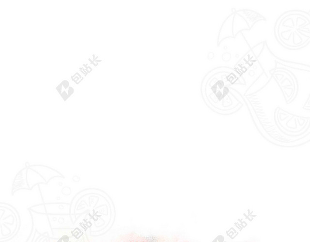夏天白色水果线条美食卡通冰淇淋雪糕促销海报背景展