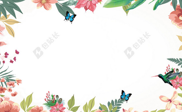 小清新花朵花卉母亲节贺卡背景