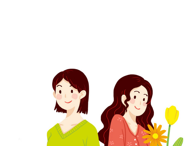 五四青年节女孩插画人物素材