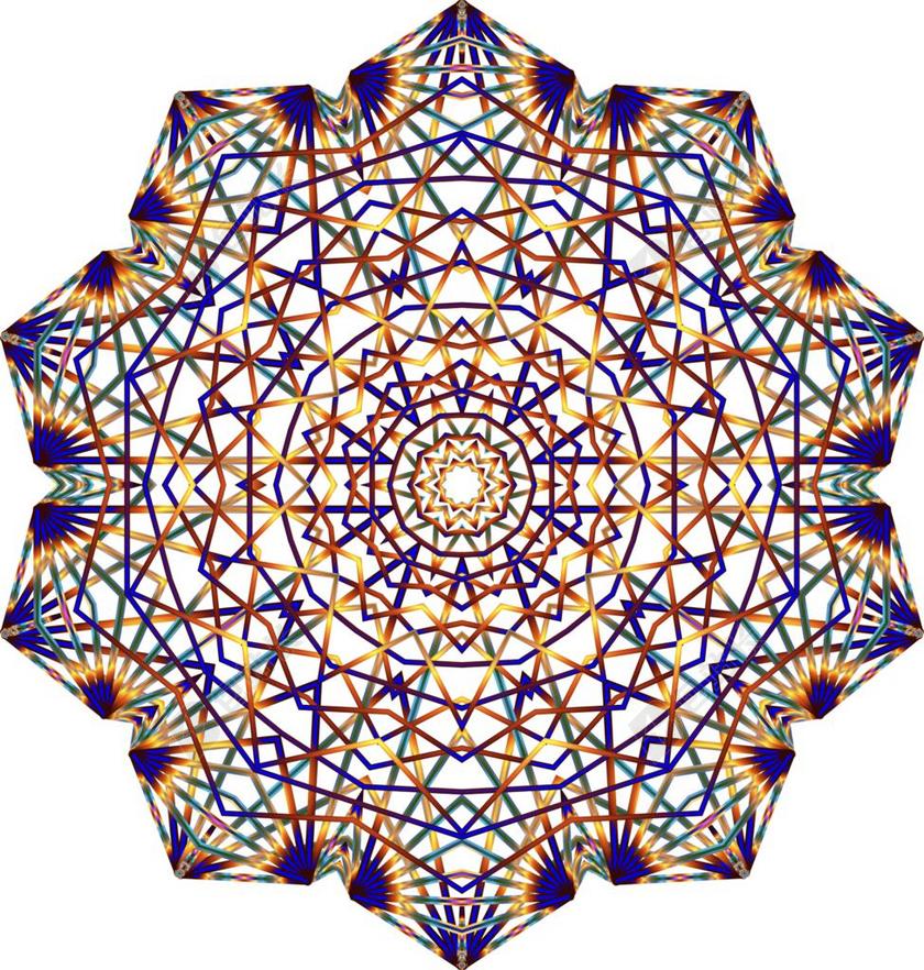 抽象 色 装饰 设计 几何 曼陀罗 棱柱形 彩虹