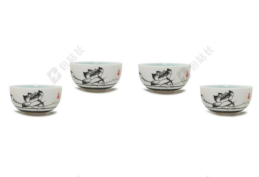 摄影清新易碎的茶碗背景图片