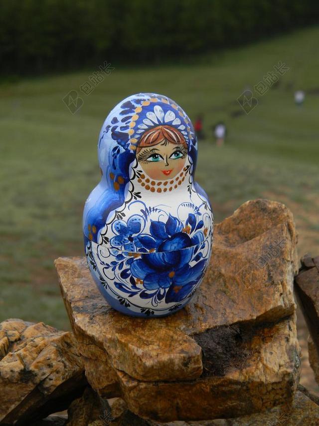 手工自然套娃背景图片