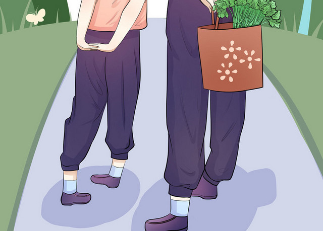 母亲孩子回家插画素材