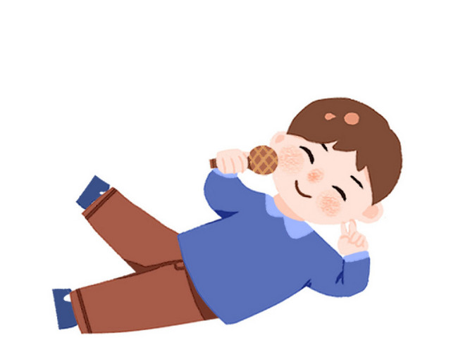 小男孩卡通插画人物素材