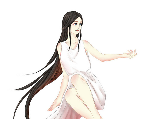 古风插画人物女孩素材