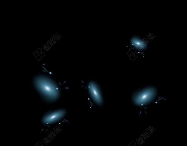 黑蓝星光花卉落叶卡通感恩母亲节海报背景展板