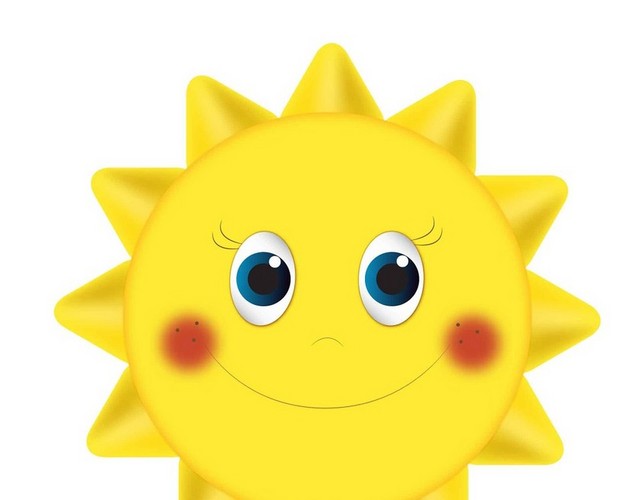 太阳夏天夏日红脸黄日PNG素材