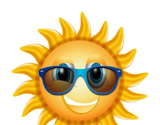 太阳夏天夏日戴眼镜微笑烈日宝宝PNG素材