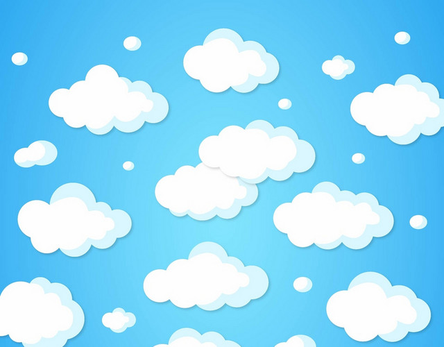 天空手绘卡通白云白云笔刷