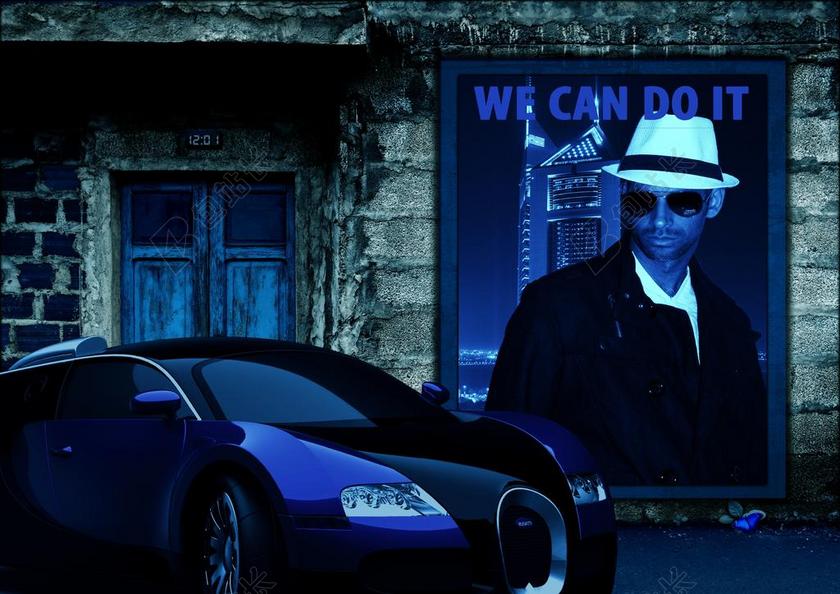 汽车 海报 电影里的场景 可能 神秘 现场 首页 正面 男子