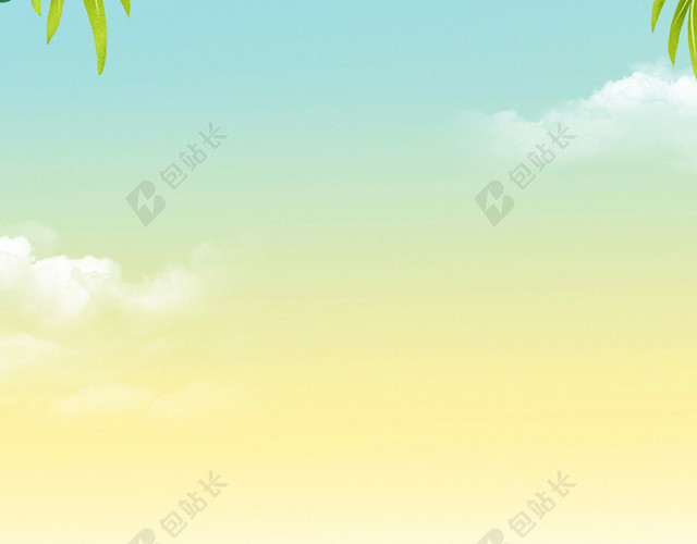 绿色卡通夏令营海报背景图