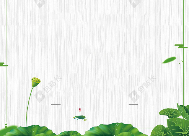 白色小清新立夏背景素材