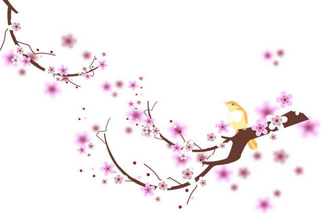 粉色日本樱花花朵花瓣花卉春天PNG元素