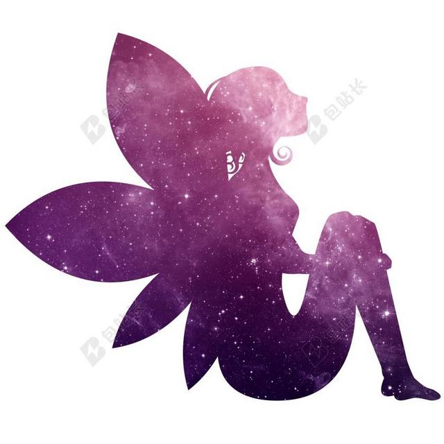 仙女 银河 童话的星系 明星 空间 魔术 天空 紫色 幻想