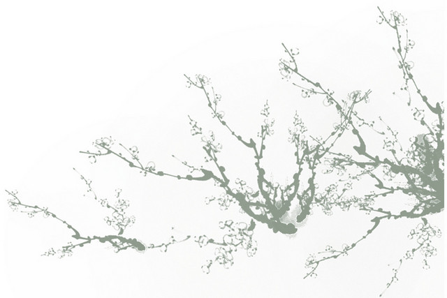 山树水墨画