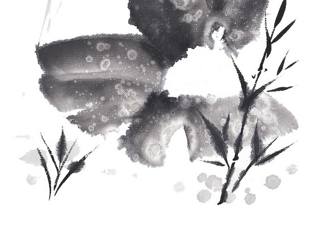 水墨荷花国画