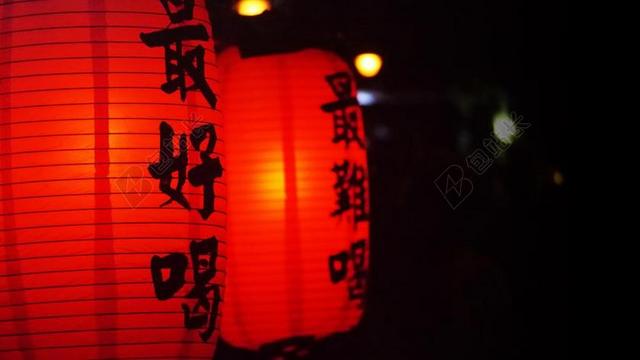餐饮清新广告灯笼背景图片