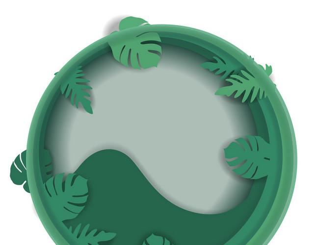 棕榈叶热带植物树叶素材