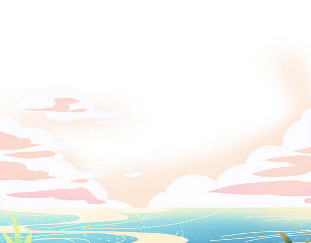 大自然海滩插画素材