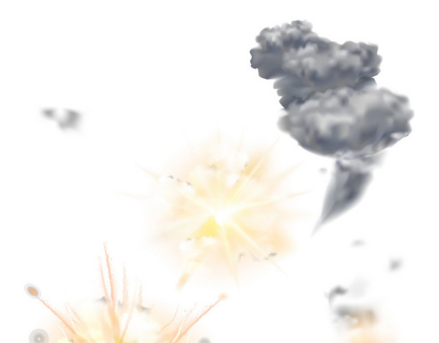 爆炸烟雾白色灰色烟花烟雾素材