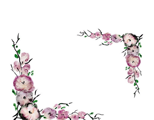 花边花藤相框素材