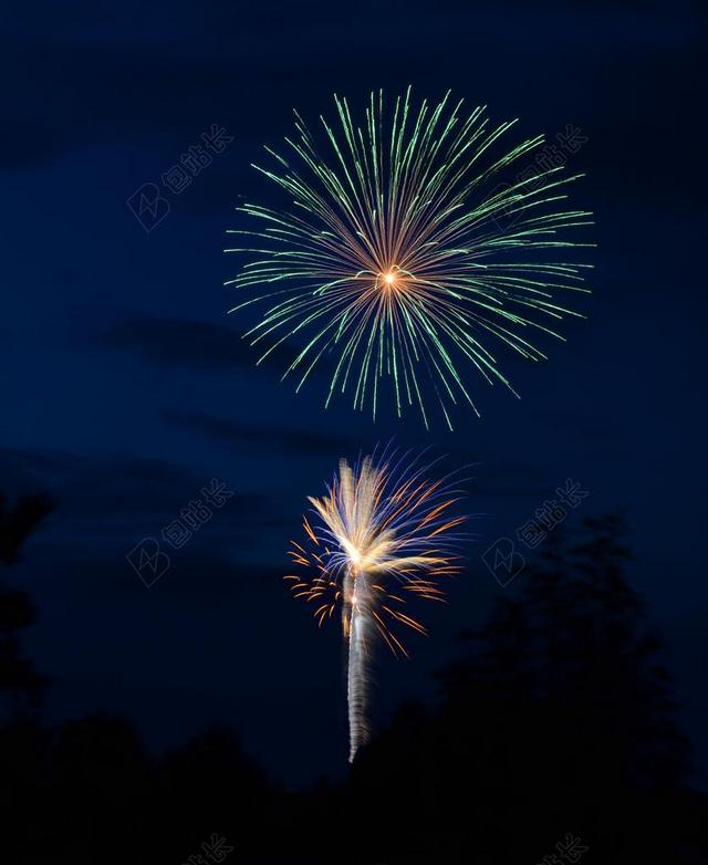 摄影自然独立日烟花庆祝背景图片