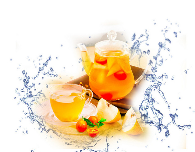 水果茶苹果汁素材