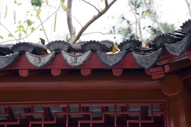 中国风 秋天 古风 屋顶的装饰 传统 亚洲风格
