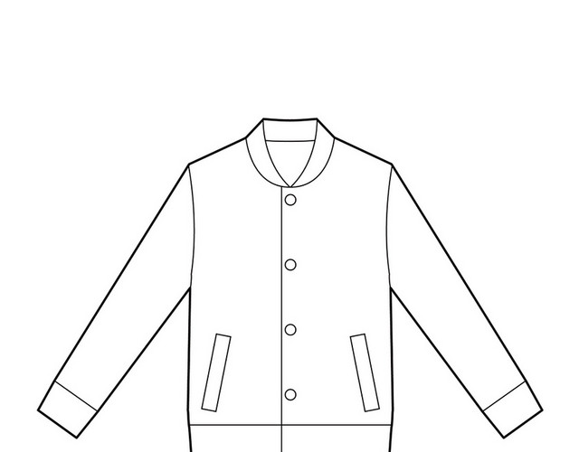 棒球服线条口袋PNG素材