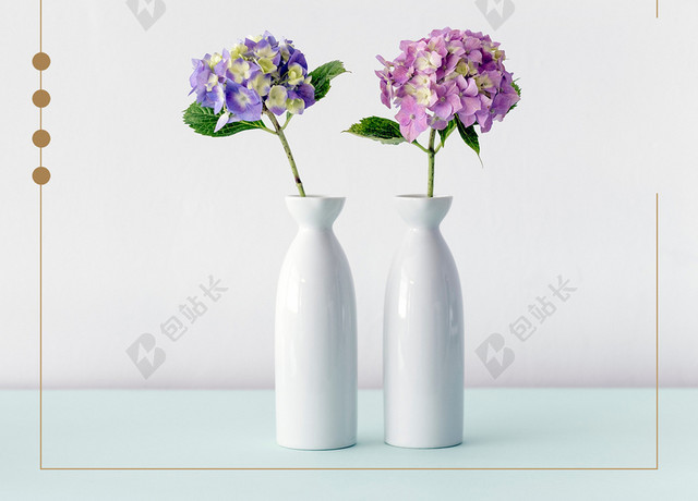简约鲜花你好夏天海报背景