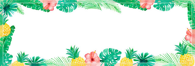 夏日手绘花朵植物小清新夏日BANNER海报背景