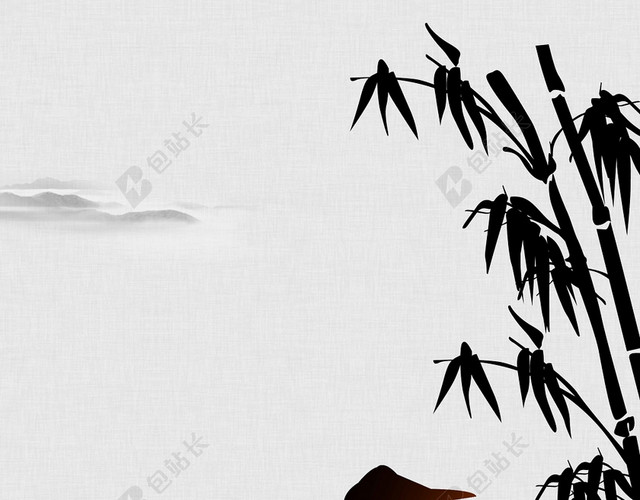 白色清新简约树木古风人物武术健身培训招生海报背景