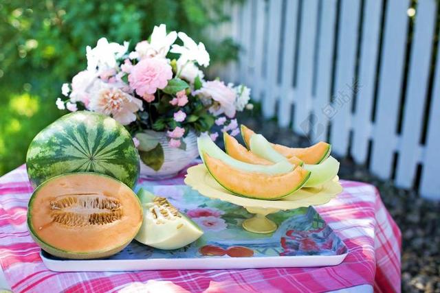 瓜 哈密瓜 西瓜 蜜露 夏天 甜 食品 健康 水果 有机