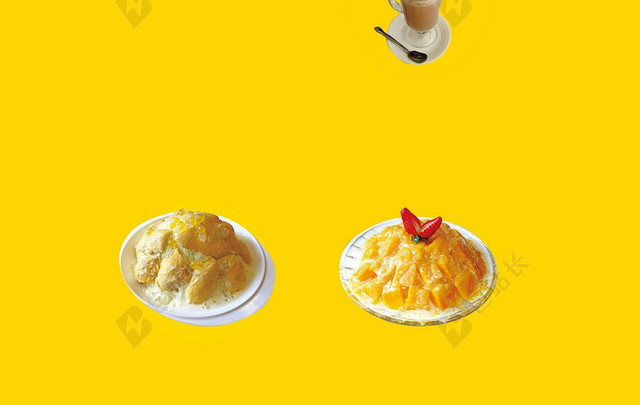 简约黄色饮料奶茶价格表菜单背景