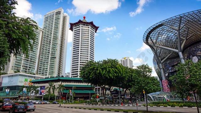 新加坡 果园路 旅游景点 旅游 酒店 购物商城 街 拥挤 人