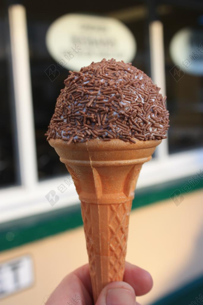 餐饮唯美蛋卷冰淇淋背景图片