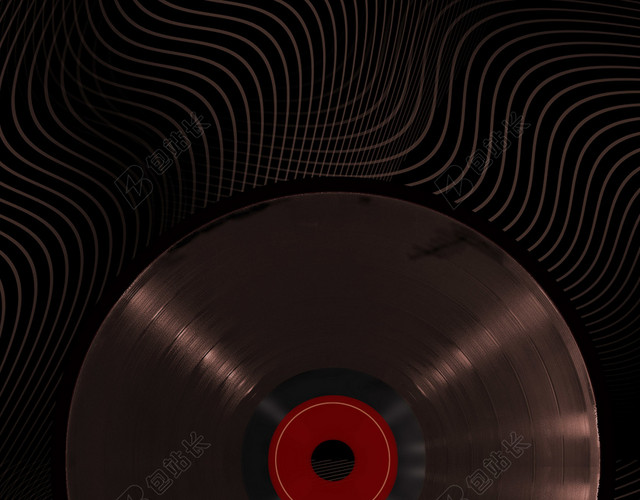 简约CD碟片曲线音乐节海报背景