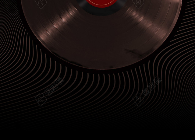 简约CD碟片曲线音乐节海报背景
