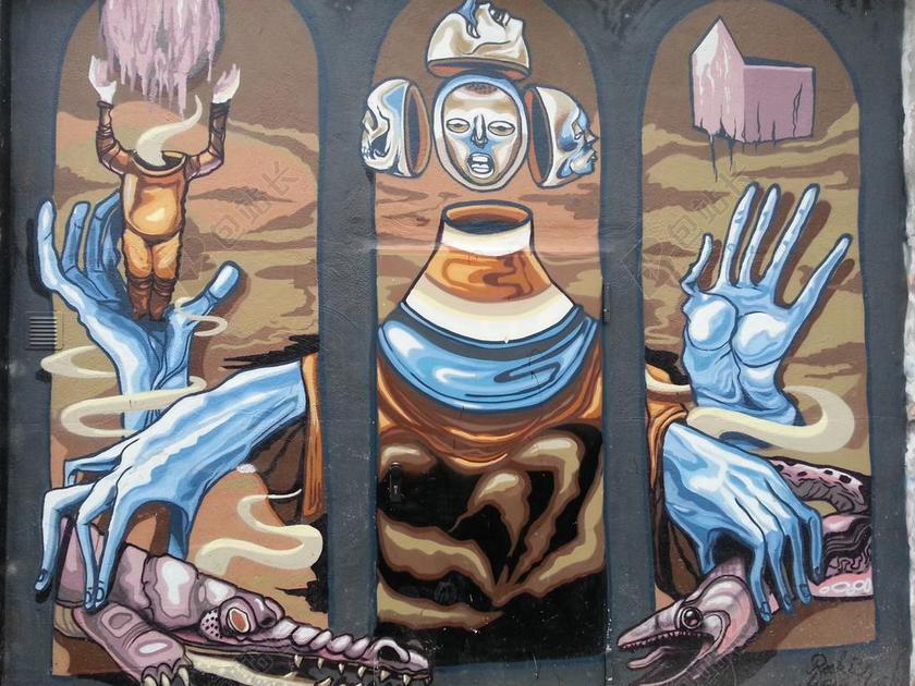 涂鸦 街头艺术 壁画 丰富多彩 墙