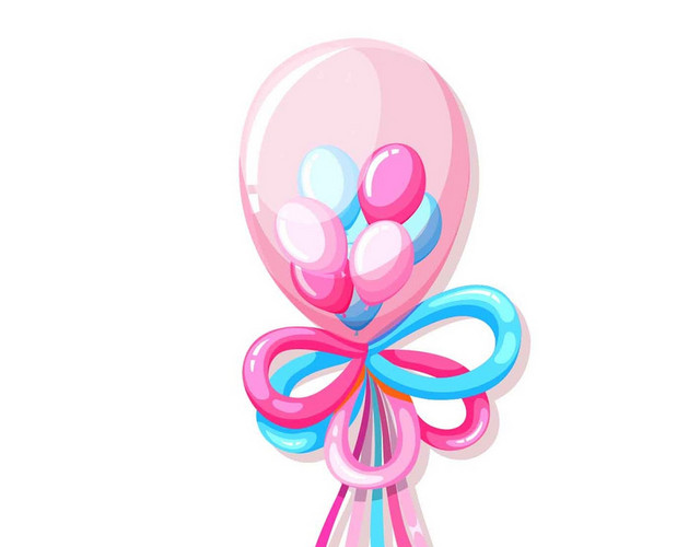 生日庆祝彩色气球素材