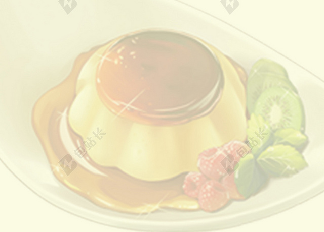 夏天清凉甜品蛋糕布丁背景素材